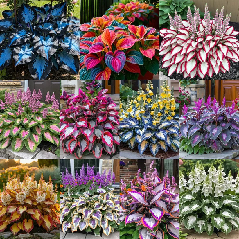 Rare Multicolor Hosta Seed + 100 Grams Organic Potmix Free